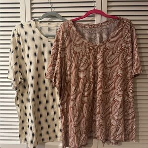 Lane Bryant PAIR of Perfect Sleeve Tees